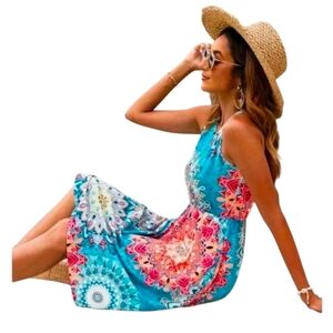 NWT OURS Floral Tropical Racerback Dress Various Sizes S M L